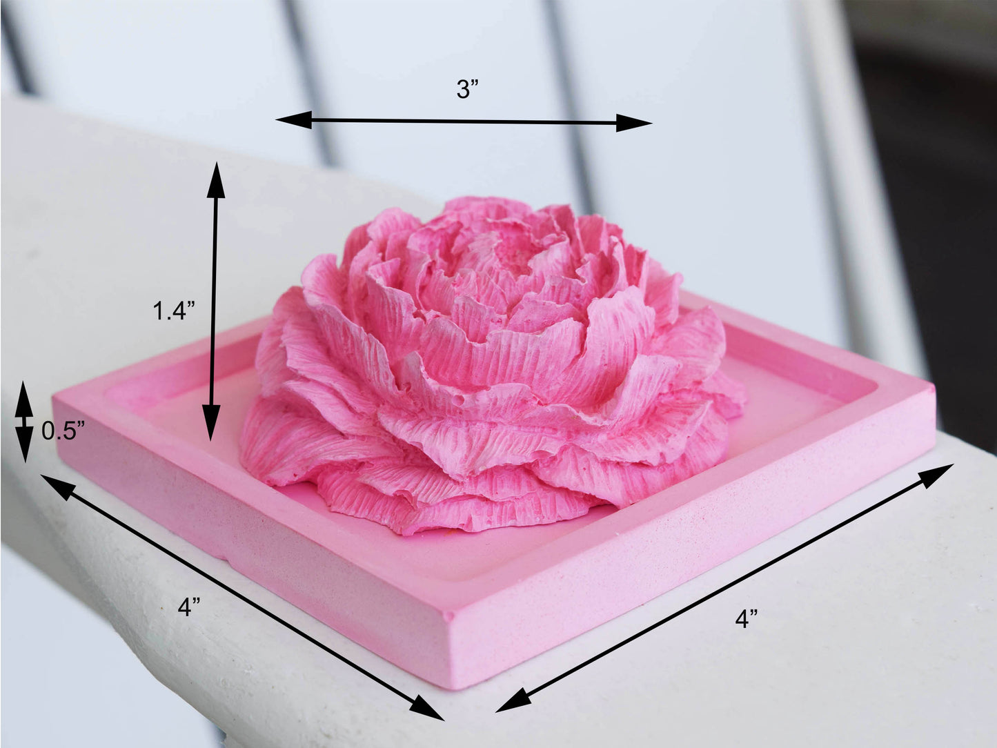 Holiday 3D Peony Plaster Fragrance Freshener Diffuser Exquisite Floral Aromatherapy Decor Gift, Home Decoration,Gift