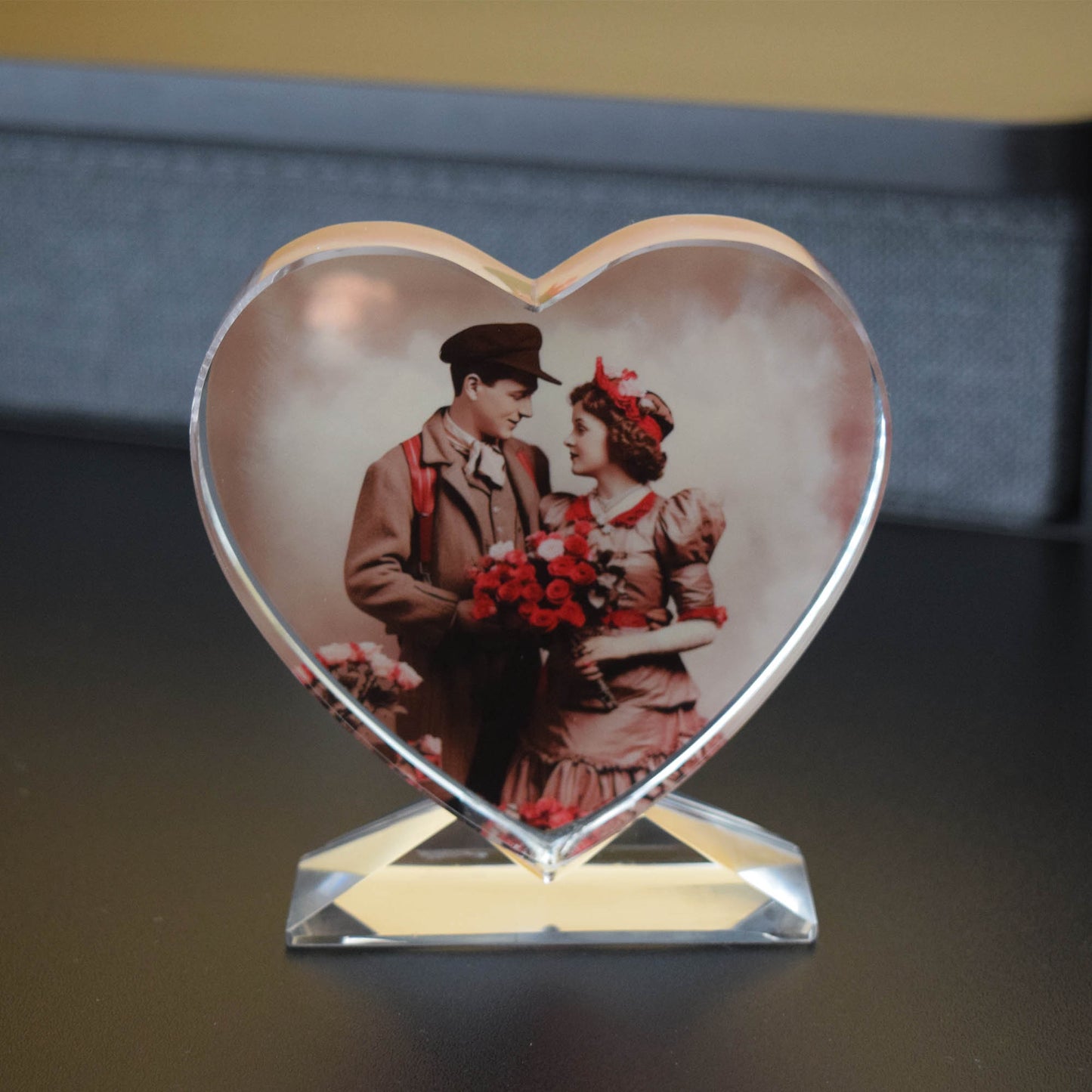 Holiday Gift Cherished Heart Custom Photo Frame, Great Gift For Holiday, Wedding and Family