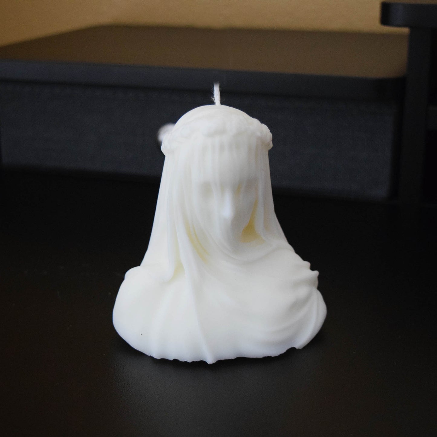 Loving Glow, Handmade 3D Glimmer Beneath the Veil, Veiled Lady Candle, Soy wax Fragrance Freshener, Holiday Gift, Home Décor