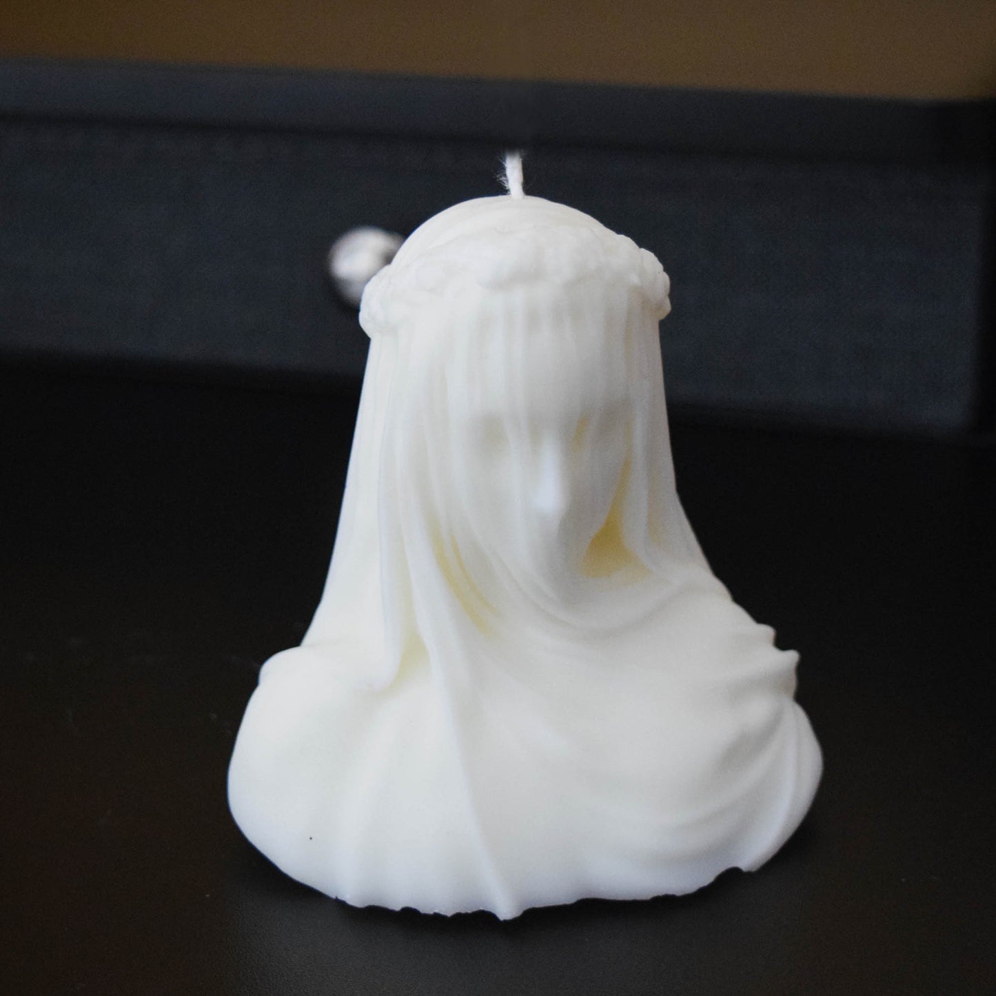 Loving Glow, Handmade 3D Glimmer Beneath the Veil, Veiled Lady Candle, Soy wax Fragrance Freshener, Holiday Gift, Home Décor