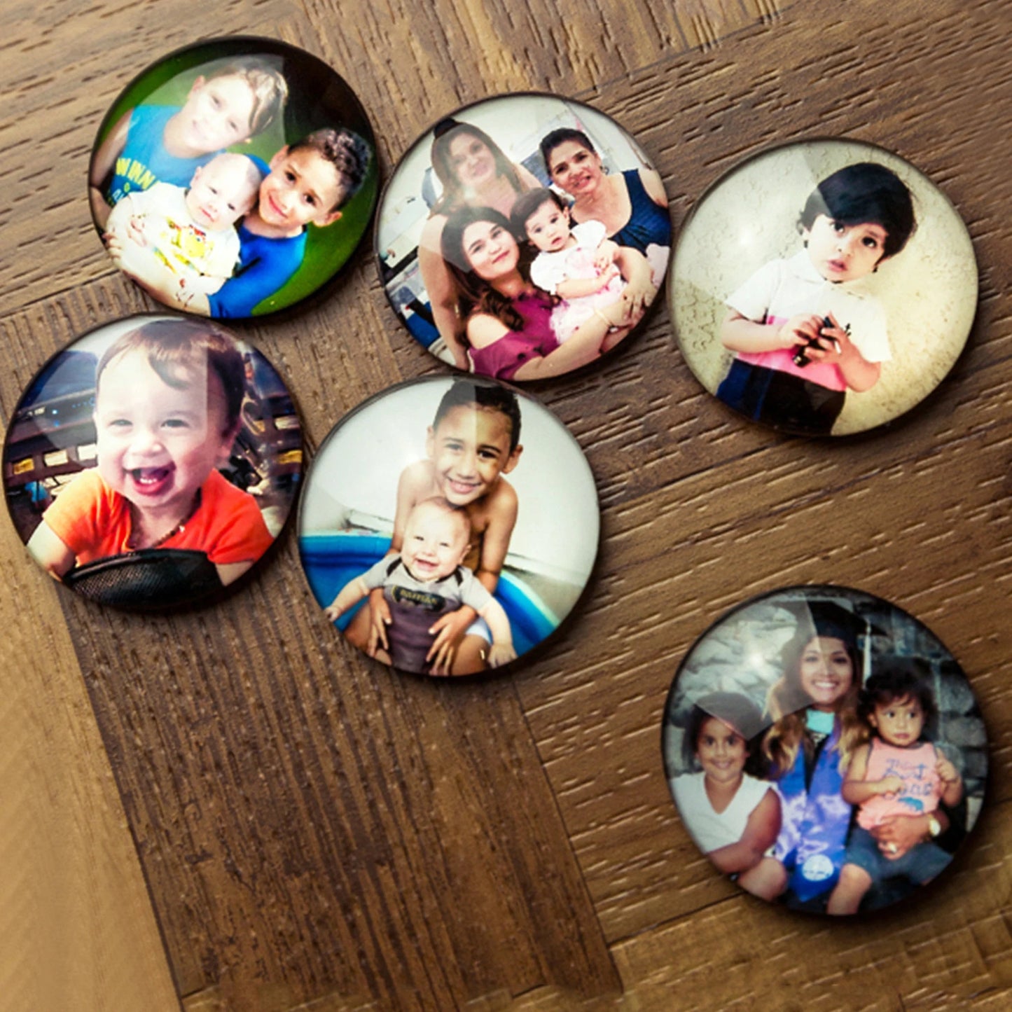 Holiday Gift Photo Magnet Fridge Sticker Holiday Ornament, Clear Top with Customized Photo, Gift family